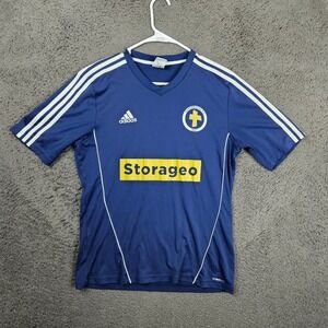 Adidas Silverbacks FC Soccer Jersey Mens Medium Blue Storageo Climalite